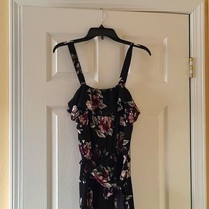 Dark Floral Romper